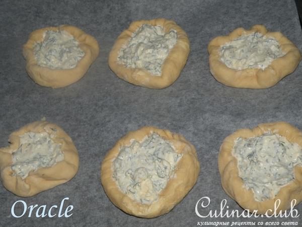 Турецкие лепешки с сыром Фета и укропом. PEYNIRLI PIDE