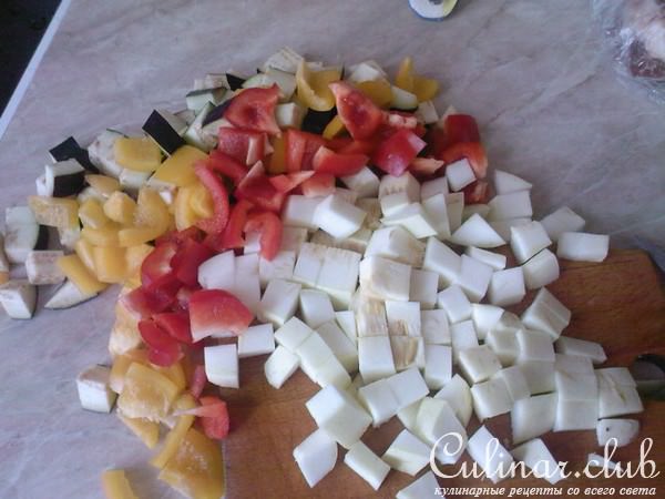 фаршированные телячьи сердца с овощами