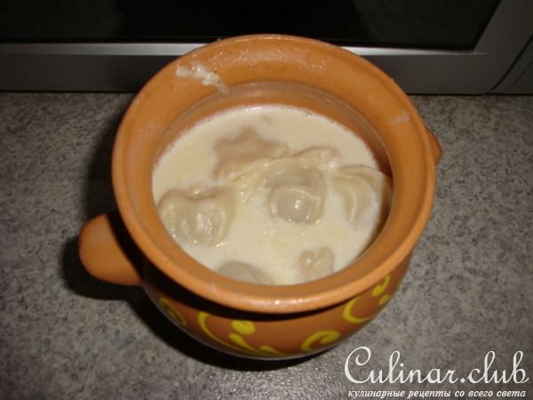 Пельмешки без спешки в горшочке