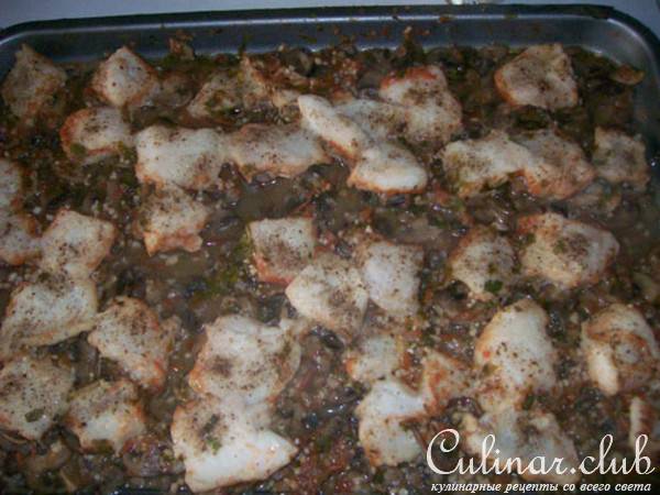 запеченая рыбка с грибами. диета должна быть вкусной :)