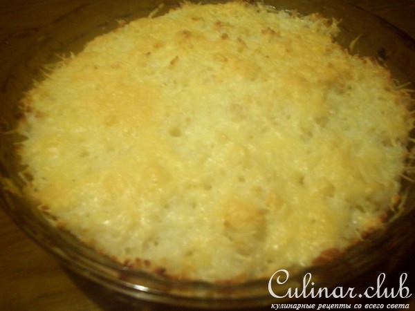 Рисовая запеканка с сыром и грушами