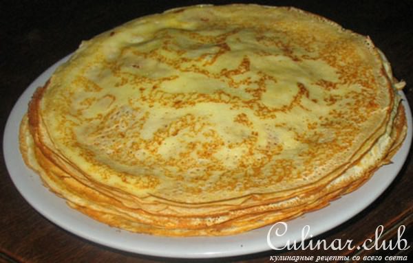 Блины с морскими ракушками