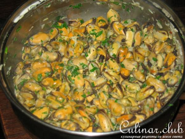 Блины с морскими ракушками