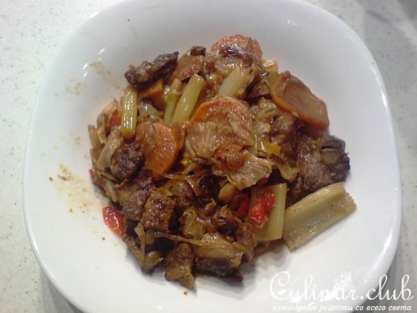 Рагу овощное с мясом