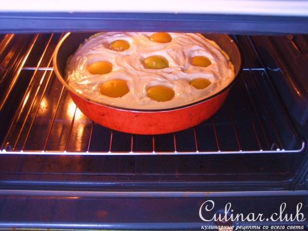Нежнейший пирог с персиками
