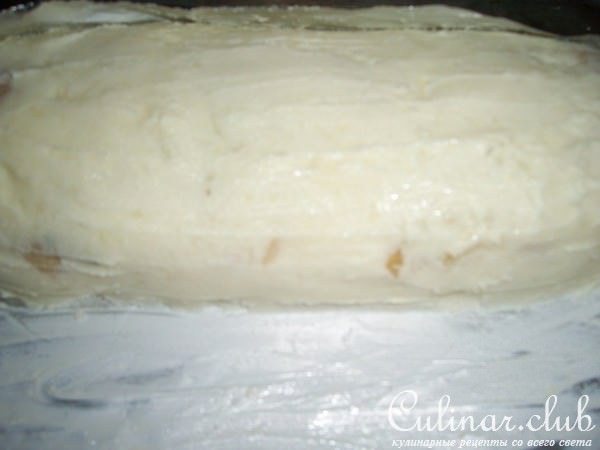 картофельный рулет с мидиями(креветки).
