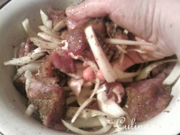 Способ маринования мяса для шашлыка.