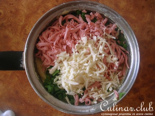 оладушки картофельные с сыром и колбасой