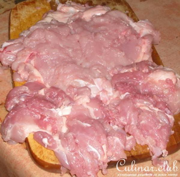 Куриный рулет с грибами