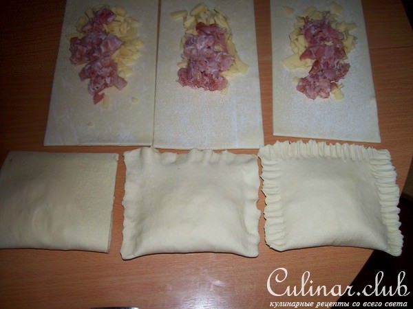 конверты с сыром и беконом