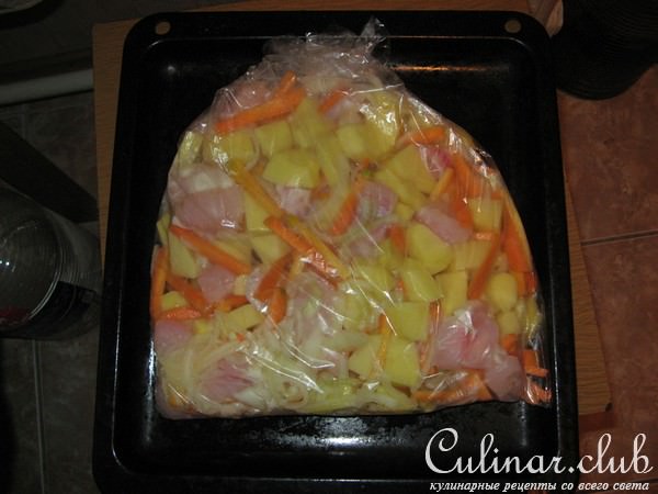 Запеченая картошка с рыбой
