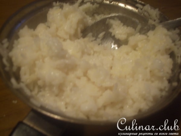 Рисовая запеканка с сыром и грушами