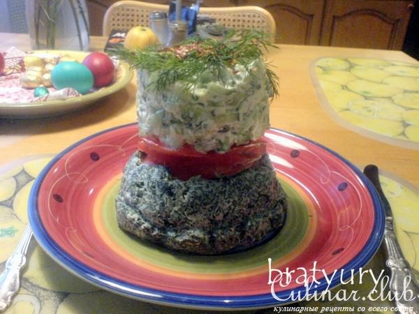 Салат из крапивы и овощей