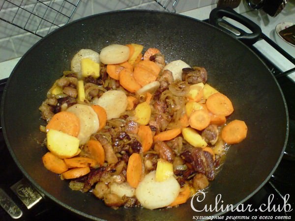 Рагу овощное с мясом