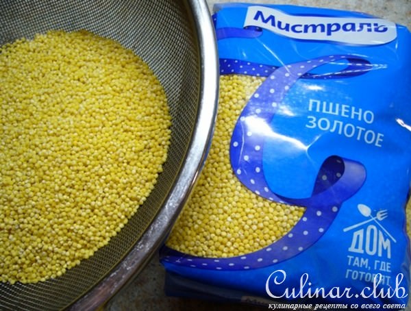 Пшенная запеканка с курагой и кешью