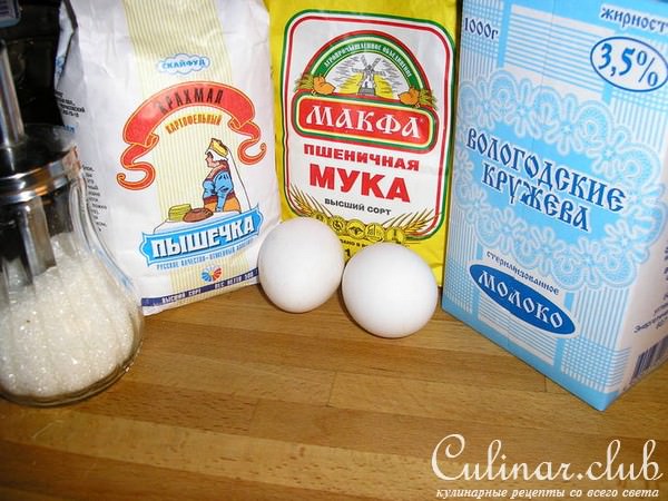 Тесто для блинчиков с гарниром