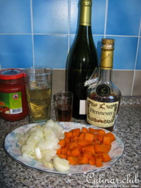 Курочка в белом вине-coq au vin (еще один упрощенный вариант)