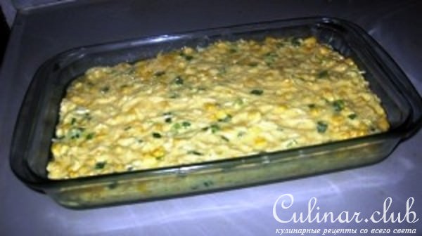 Запеканка с вермишелью и кукурузой " Обжорка"