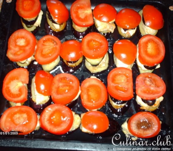 Пирамида из овощей и курицы