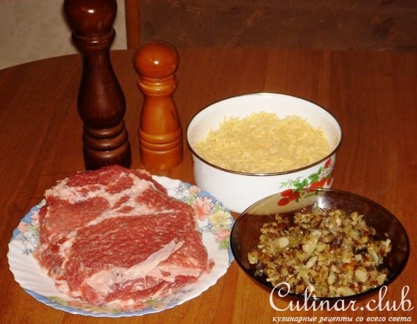 Рулетики из свинины с грибами