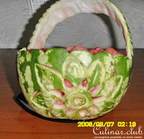 "Корзинка" из арбуза 