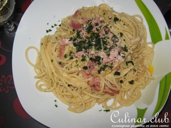 спаггети с лимоном и маскарпоне