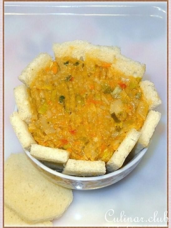 Хлебный бочонок с овощами