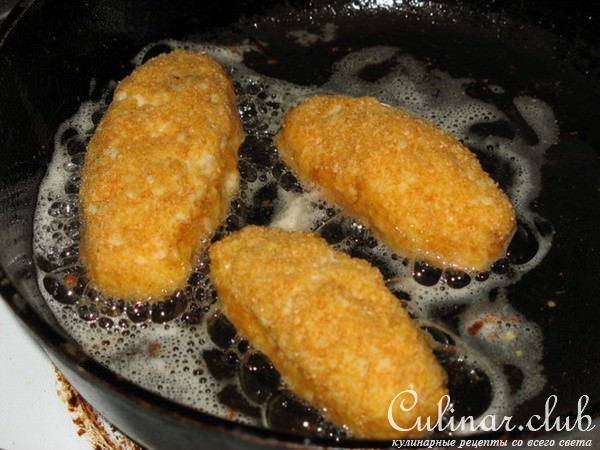 Жаренные палочки из пшенной каши