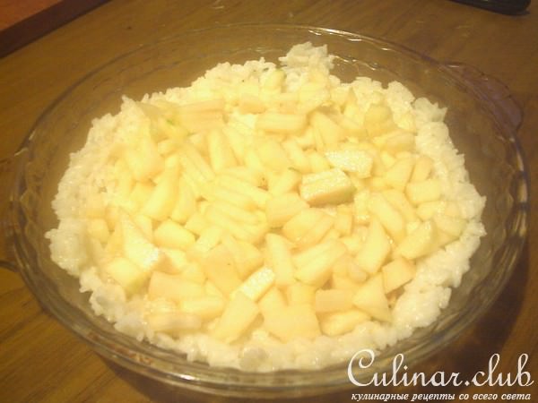 Рисовая запеканка с сыром и грушами
