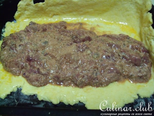 Рулет с куриными потрошками