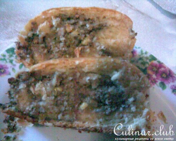 Сытный рулет со сборной начинкой