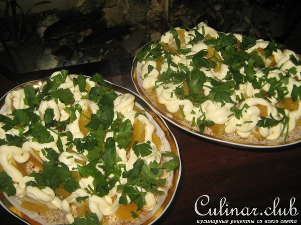 Салат «Черная курица»(Вариант)
