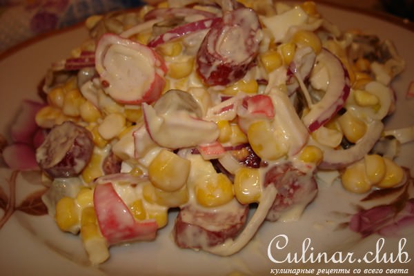 радужный салатик с кукурузой
