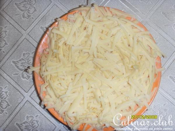 Салат "Загадка" в сырной корзиночке