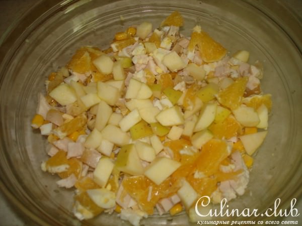 салат с апельсинами