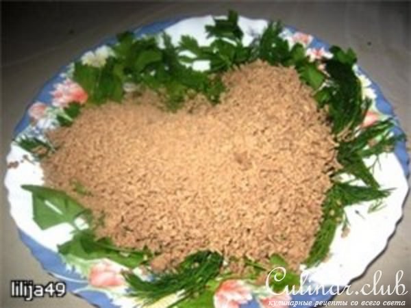 Салат из печени "Петушок"