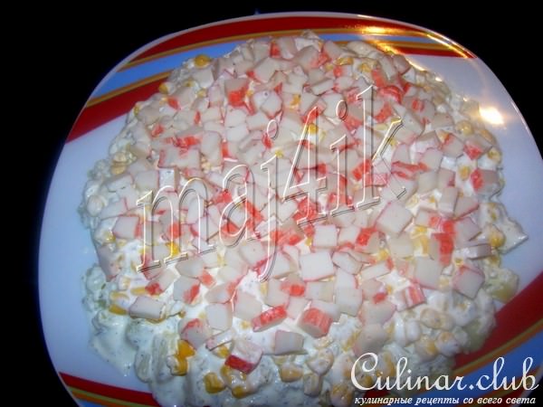 Салат "Шубка для крабика"