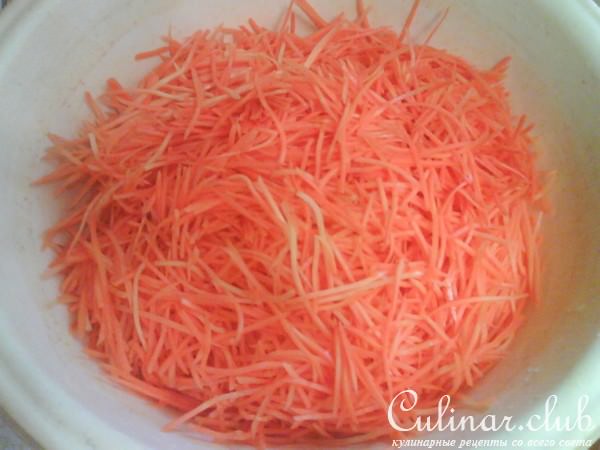 Хе из моркови с баклажанами
