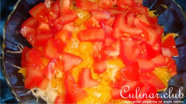 Салат с апельсинами и сельдереем.