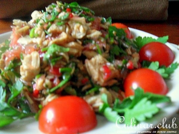 Салат "Курица с грейпфрутом"