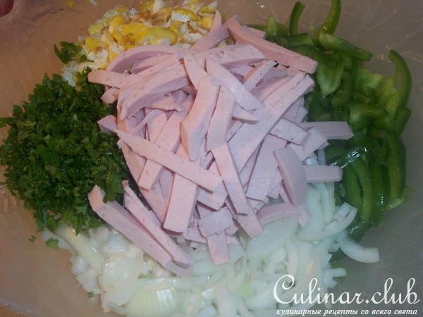 салат яичный