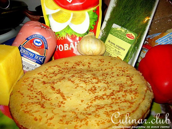 Салат с блинами(вариант)