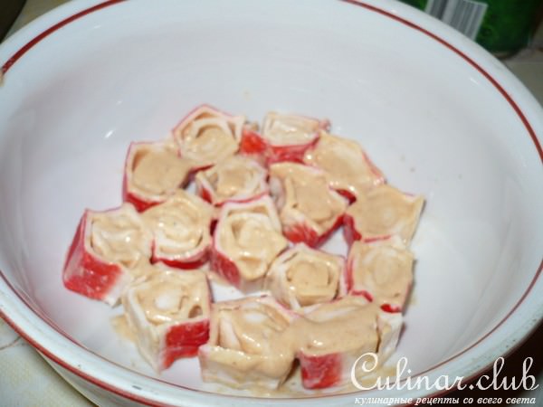 Салат крабовый острый