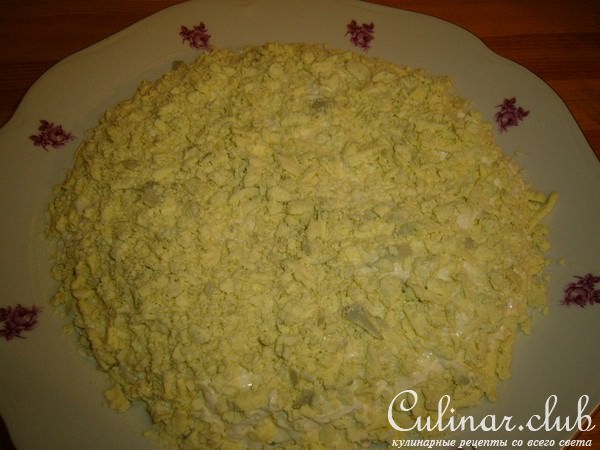 Салат "Грибной" слоями