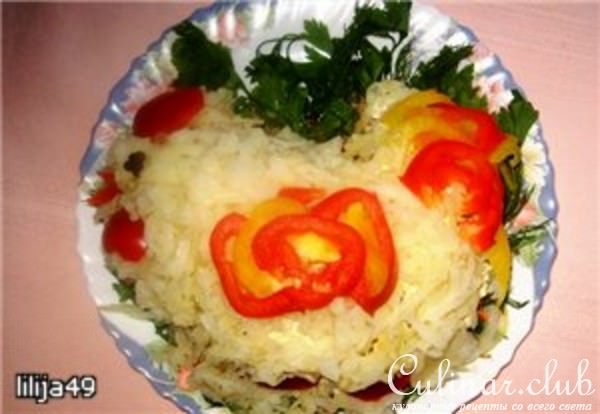 Салат из печени "Петушок"