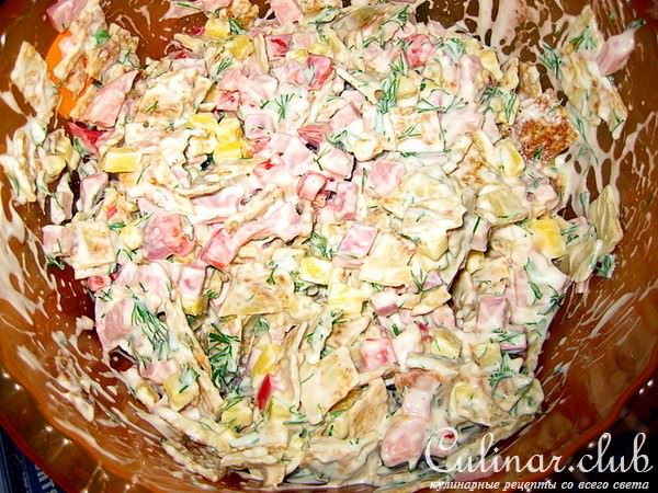 Салат с блинами(вариант)