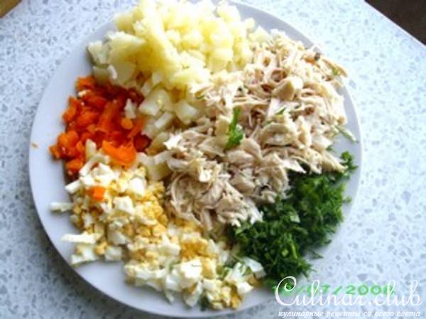 салат оливье (мой вариант)