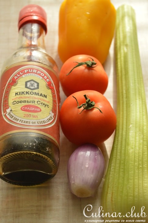 Салат из чечевицы с овощами