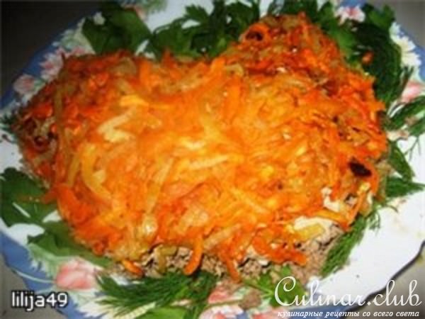 Салат из печени "Петушок"