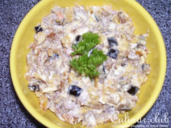 Салат "Осень" с тыквой и баклажанами